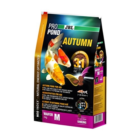 JBL Herbstfutter für Koi, Sinkende Futterwafer, Saisonfutter, ProPond Autumn, Größe M, 3,0 kg