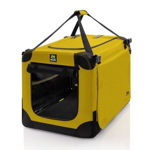 Maelson Soft Kennel Safran Gelb, 72 cm - Faltbare Hunde-Transportbox