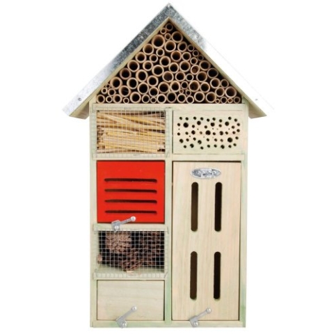 Beeztees 48224 Insektenhotel aus Holz, 24 x 12 x 49 cm