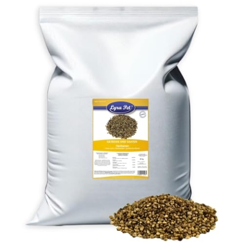 Lyra Pet® 25 kg Hanfsamen | Reich an Proteinen & Omega-3-Fettsäuren | Ballaststoffreiches Futter für Wildvögel, Pferde & Nager | Nährstoffreiches, Ganzjähriges Vogelfutter | Ideal als Ergänzung