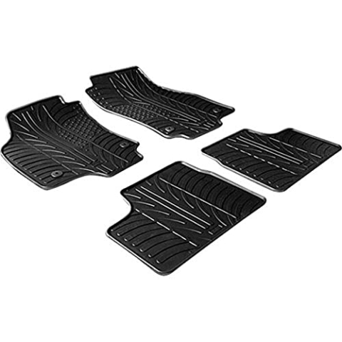 Satz Gummimatten kompatibel mit Opel Astra H 2004-2009 (T Profil 4-teilig + Montage-clips)