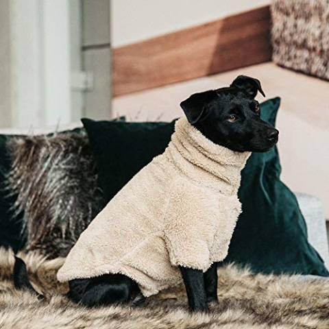 Kentucky - Hunde Pullover Teddy Fleece beige XS 34cm