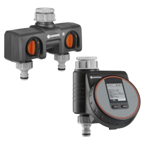 Gardena watering control flex + twin tap connector