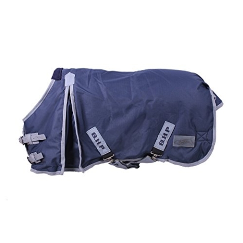 QHP Falabella Outdoordecke 200g Minishetty wasserdicht Kreuzgurte Schweiflatz (65 cm, Blau)