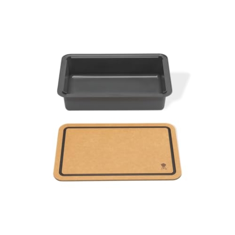 Weber Works Schneidebrett und Box, passend für alle Slate und Spirit (2025) Modelle, zum einsetzen in den Works-Seitentisch - Schwarz - Braun (3400131)