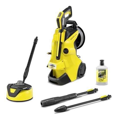 Kärcher Hochdruckreiniger K 4 Premium Power Control Flex Home, max. 130 bar, 420 l/h, Schlauchtrommel, Dreckfräser, Home Kit, Hochdruckpistole