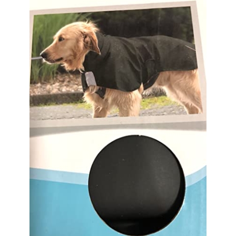 Petlando Regenmantel Dublin XL schwarz Halsumfang 73 cm, Brustumfang 62-80 cm, Rückenlänge 55 cm