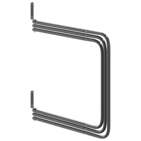 vidaXL Satteldeckenhalter, Sattelpolster Satteldecken Halter mit 3 Armen, Schabrackenhalter für Scheune Sattelkammer Stall, Pferdedeckenhalter, Schwarz Eisen