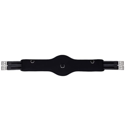 QHP Vielseitigkeitsgurt Sattelgurt anatomisch (95 cm, schwarz)