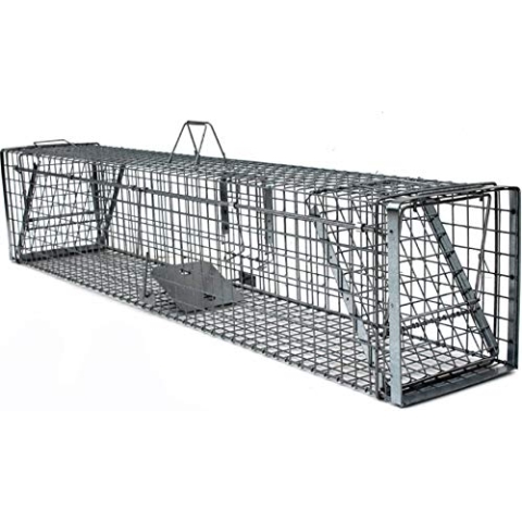 Holtaz Hardy Super Starke Falle Marderfalle Fuchsfalle Biberfalle Tierfalle Kastenfalle Drahtfalle Waschbärfalle 2 Türen 130x34x34 cm Mit Extra Köder
