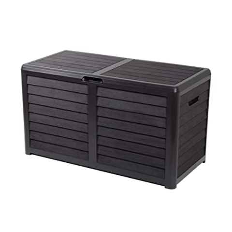 EDA GRIS ANTHRACITE MALLE DE JARDN BAYA 420 LITRES UV SECURITE ETOUFFEMENT ET ANTI-PINCEMENT DE DOIGTS COLORIS, 118 CM