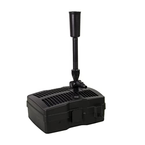 AquaForte GFU-5000 Springbrunnenpumpe + 9W UV-C, Leistung 42W, Max. Förderhöhe 2 Meter, Max. Durchfluss 2 m3 pro Stunde, Max. Teichgröße 3,5 m3, 13/19/25 mm Anschluss, Max. Druck 2 Bar, klares Wasser
