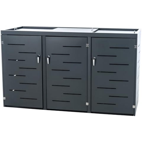 CLP Mülltonnen-Verkleidung Tanis I Box Für 240L-Abfalltonne, Farbe:anthrazit, Größe:198x80x116 cm