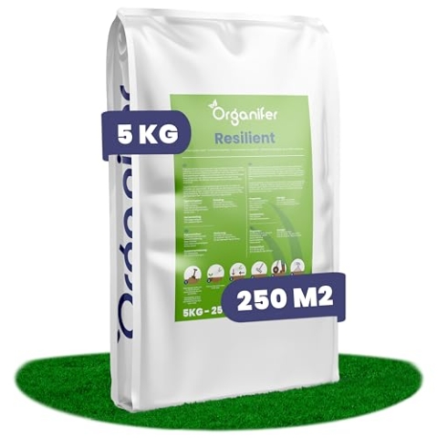 Wiederherstellungs-Rasengrassamen - (5 Kg - 250 M2) - Organifer - Rasensamen - Wiederherstellung Und Nachsaat Von Grassamen - Wiederherstellungsgrassamen - Rasenwiederherstellung - Nak-Zertifiziert