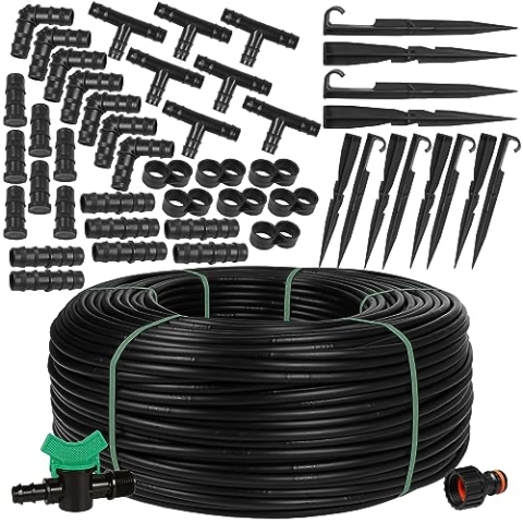 sarcia.eu Rivulis Hydro 16mm/0,5m/1,6l/h Schwarze Tropfleitung 100m+Zubehör