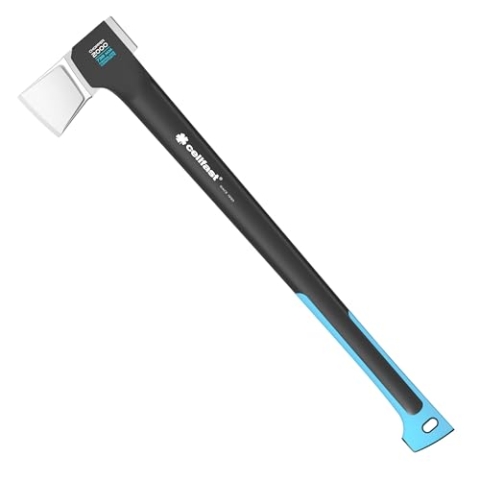 CELLFAST Axt Spaltaxt Für Mittelgroße Stämme Transportschutz Haltbar Gehärteter Stahl Safetouch Glasfaserverstärkter Stiel 740 mm 2 kg