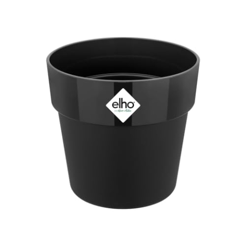 elho B.for Original Rund 30 - Blumentopf für Innen - Ø 29.5 x H 27.3 cm - Schwarz/Living Schwarz
