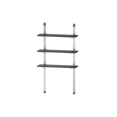 Keter Regalbausatz 70 für 1 Regal mit DREI 70 cm Langen Böden für alle Keter Gerätehäuser (außer Factor Serie), je Regal bis 30kg belastbar, metallverstärkt, modular und flexibel