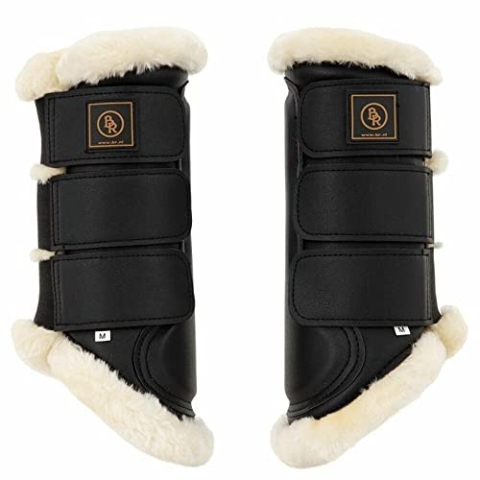 BR Gamaschen Majestic Synthetisches Lammfell (M, Schwarz)