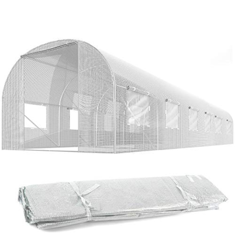 Ersatzfolie für Folientunnel Gartentunnel Gewächshaus Verschiedene Größen PLONOS (3 x 6 m)