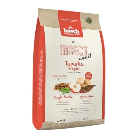 HPC Insect Adult Tapioka und Äpfel | Hundetrockenfutter Für Ausgewachsene Hunde Aller Rassen | Single Protein Grain-Free | 1 x 10 Kg