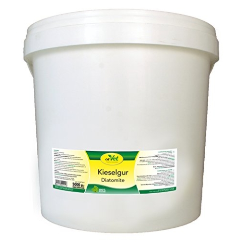 cdVet Naturprodukte Kieselgur 5 kg - Hund, Katze, Vogel, Kleintiere - Trockenhilfsstoff - Feuchtigkeitsbindend - bindet Floh + Milbenkot - Stallhygiene - Stallklima - 100% Natur - Kieselalgen -