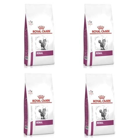 Royal Canin Veterinary Renal | 4er Pack | 4 x 400 g | Diät-Alleinfuttermittel für ausgewachsene Katzen | Zur Unterstützung bei Nierenproblemen | Mit niedrigem Phosphorgehalt