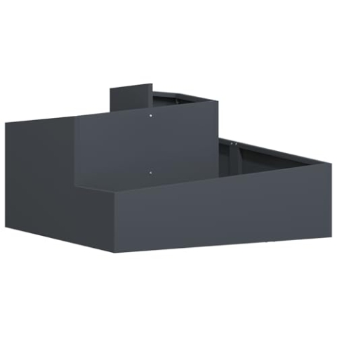 vidaXL Pflanzer Anthrazit 80x80x50 cm Kaltgewalzter Stahl