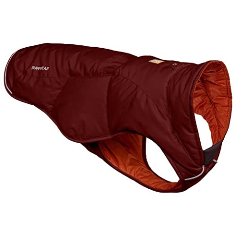 RUFFWEAR Quinzee Jacket, Verpackbarer, Isolierter Wintermantel für Hunde, X-Large, Fired Brick