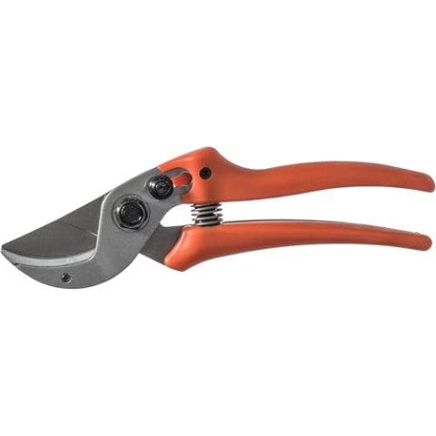 Original LÖWE 15 Amboss Gartenschere 15.107 mit Bypass Geometrie für kleinere bis mittlere Hände - gebogene antihaftbeschichtete Klinge schneidet ideal hartes Holz wie Linde Fichte Lärche Eiche