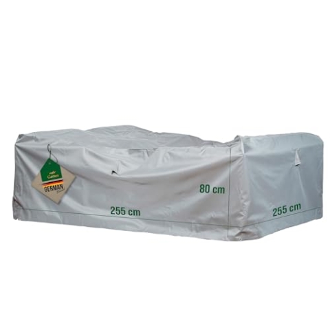 Mehr Garten Lounge Abdeckung rechteckig, 225x225x80 cm, grau, Oxford 600D Gewebe, Schutzhülle Gartenmöbel, wasserdicht, UV-beständig und wetterfest