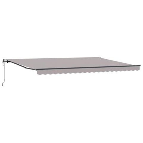 vidaXL Automatische Einziehbare Markise Hellgrau 500x300 cm, Markisenersatzstoff für 5x3 m Rahmen Hellgrau