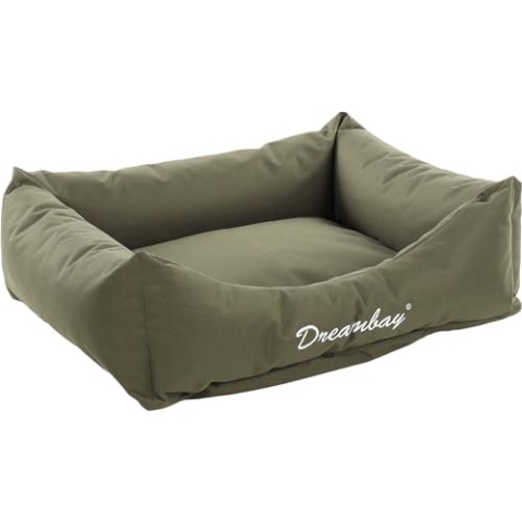 Flamingo Korb Dreambay® Rechteck Olivgrün - 80x67x22cm - Wasserabweisend und Waschbar - Abnehmbarer Bezug mit Reißverschluss - Nachhaltig