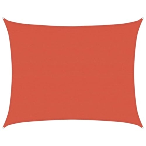 vidaXL Sonnensegel, Sonnenschutz mit Edelstahlverschlüssen Seilen, Windschutz für Garten Terrasse Balkon, Sonnendach Beschattung, Terrakottarot HDPE