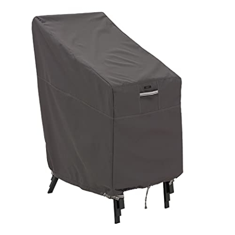 Classic Accessories Ravenna Gartenstuhl Schutzhülle, Abdeckung Gartenmöbel, Reißfestes Material mit Belüftungsöffnungen, Alle Wetterbedingungen, Abdeckplane Wasserdicht, Taupe (85 x 65 x 114 cm)