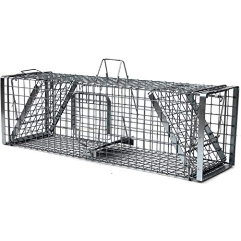Holtaz Hardy Super Starke Falle Marderfalle Katzenfalle Fuchsfalle Biberfalle Tierfalle Kastenfalle Waschbärfalle 2 Türen 150x34x34 cm Mit Extra Köder