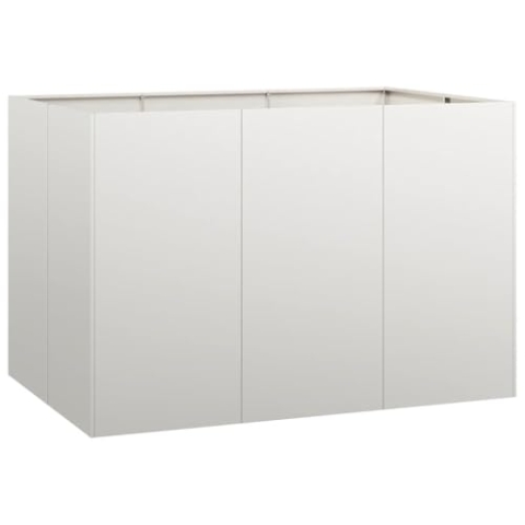vidaXL Pflanzkübel 120x80x80 cm Edelstahl, Pflanzschale, Garten-Garten-Pflanzkübel, Outdoor-Pflanzgefäß, Hochbeet, Pflanzgefäß, Blumenkasten
