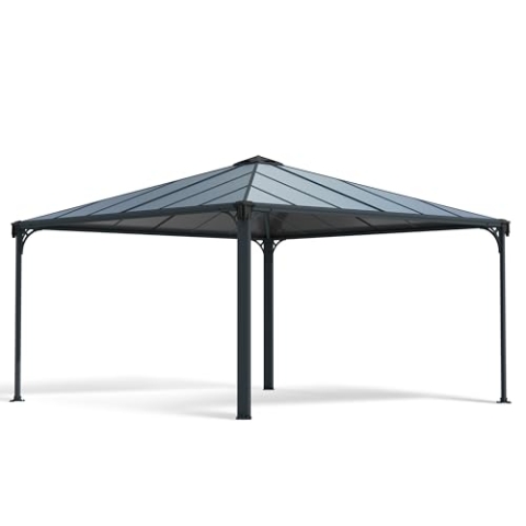 Palram Canopia Palermo 4300 Gartenpavillon: Höchst Widerstandsfähig, Hardtop Pavillon 429 x 429 cm. Robuste Aluminiumkonstruktion Mit Dach Aus Polycarbonat. Ideal als freistehende Überdachung.