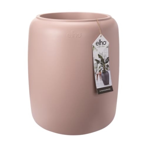 elho Pure Beads 40 - Übertopf für Innen & Außen - Ø 39.2 x H 47.6 cm - Weiß/Kiesel Rosa