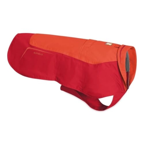 RUFFWEAR Hundejacke „Vert“, Wasserdichter Hundemantel – Rotlachs-Rot, XXS