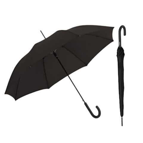 Knirps T.760 Stick Automatischer Regenschirm mit gebogenem Griff – Winddichter Reise-Stockschirm mit automatischem Öffnungstaste – Regenschirm für Erwachsene – 105 cm Durchmesser Stockschirm