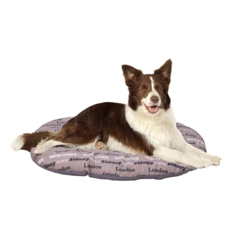 FERPLAST Hundebett Groß - Hundebett Waschbar - Hundekissen - Matte für Hundehütten, Zwinger und Auto - Hundebett Flauschig - Relax - Hundebett 85 x 55 CM, L, BRAUN