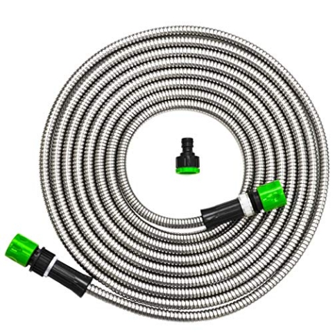 EYEPOWER 7,5m Knickfreier Gartenschlauch Edelstahl Wasserschlauch Flex Schlauch