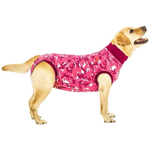 Suitical Recovery Suit Hund, XL, Rosa Camouflage