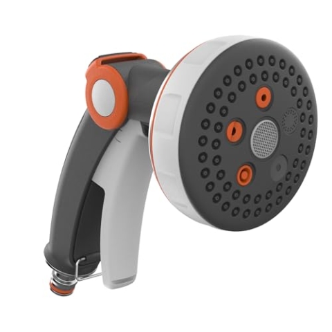 G.F. Srl, XL SELECTOR Bewässerungspistole, aus Metall und Gummi, ideal für Garten, Pflanzen und Blumen mit 5 Düsen und großem Wählschalter mit korrosionsbeständiger Metallabdeckung
