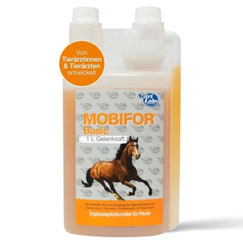 NutriLabs Mobifor® Basic Gelenksaft für Pferde 1 L - mit Chondroitin, Hyaluronsäure u.v.m. - Glucosamin Pferd - Pferde-Nahrungsergänzungsmittel - Gelenknahrung für Pferde