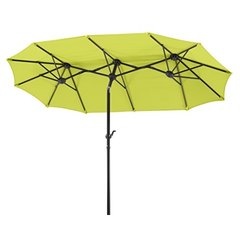 Schneider Sonnenschirm Salerno, apfelgrün, 320 x 150 cm, rechteckig, 746-78,Gestell Stahl, Bespannung Polyester, 8,2 Kg