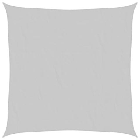 vidaXL Sonnensegel, Sonnenschutz UV Schutz für Balkon Garten Terrasse, Sonnendach Wasserfest, Windschutz Wetterschutz, Hellgrau 7x7m 100% Polyester Oxford