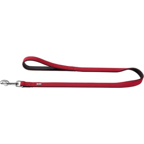 HUNTER SOFTIE Führleine für Hunde, Kunstleder, mit Handschlaufe, 2,0/100 cm, rot