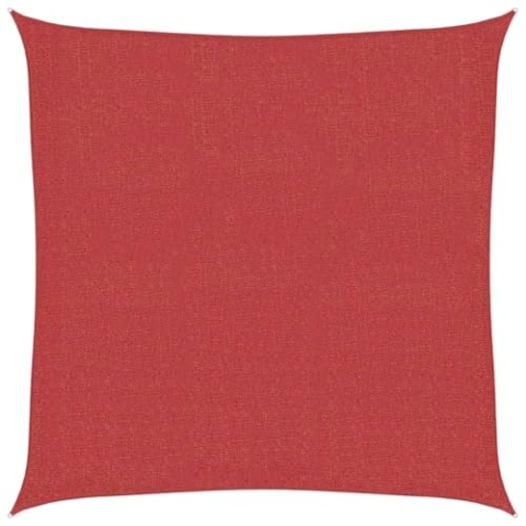 vidaXL Sonnensegel Sonnenschutz Windschutz Sonnendach UV Schutz Sonnenschutzsegel Schattenspender Garten Terrasse Balkon 160g/m² Rot 7x7m HDPE